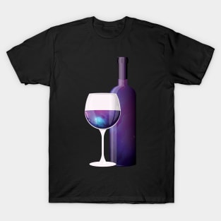 Red Wine Galaxy Space T-Shirt